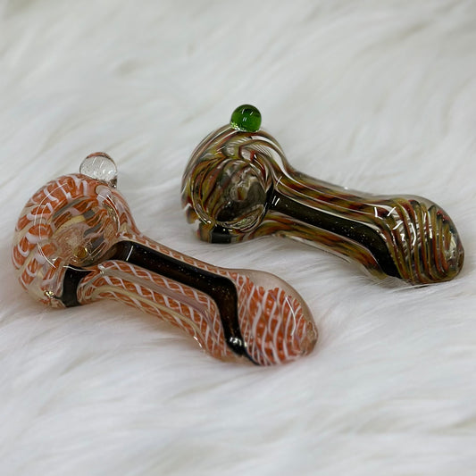 Twisted Sisters Glassworks 2.5" FRIT/DICHRO HAND PIPE