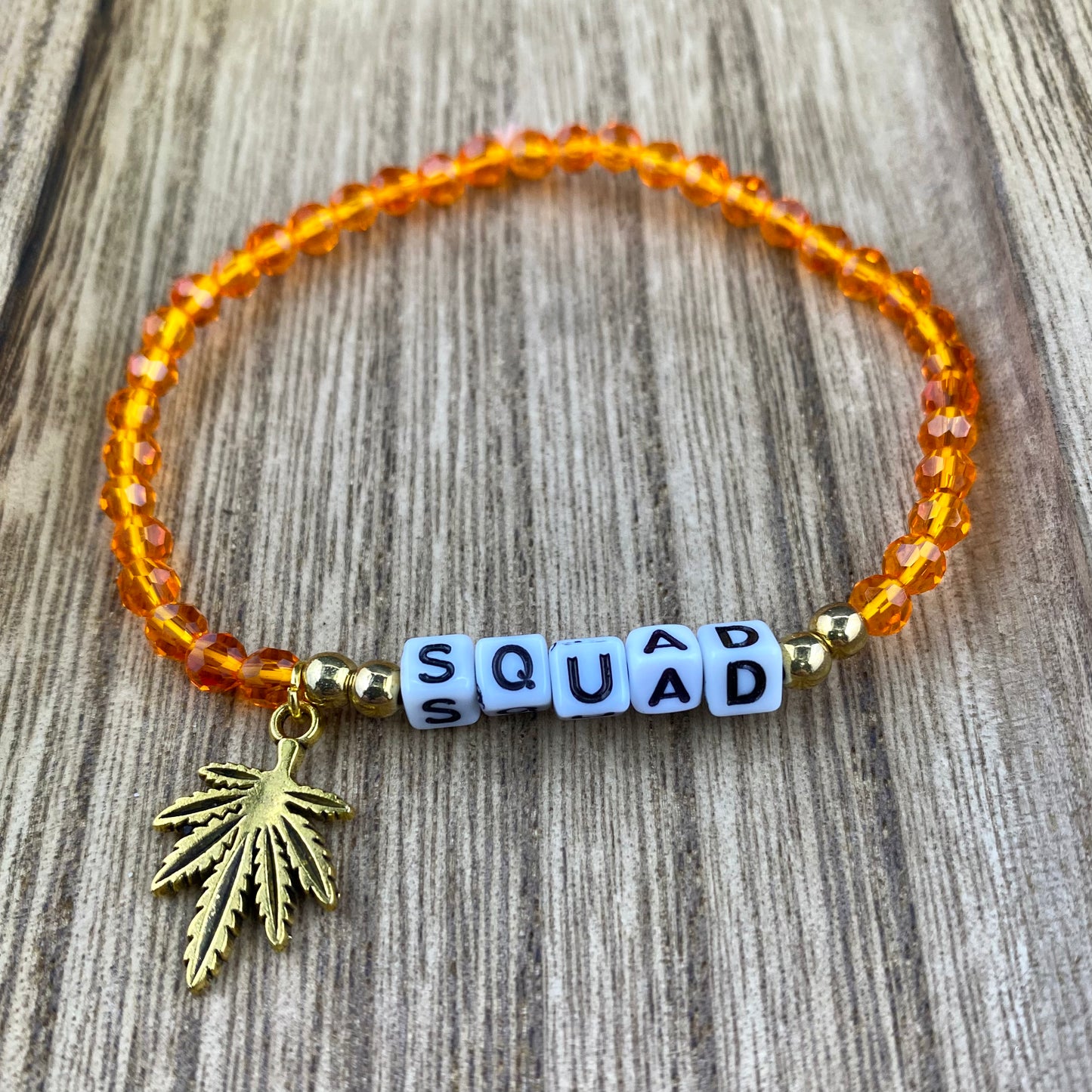 Squad Bracelet with Canna Charm (Various Colors)