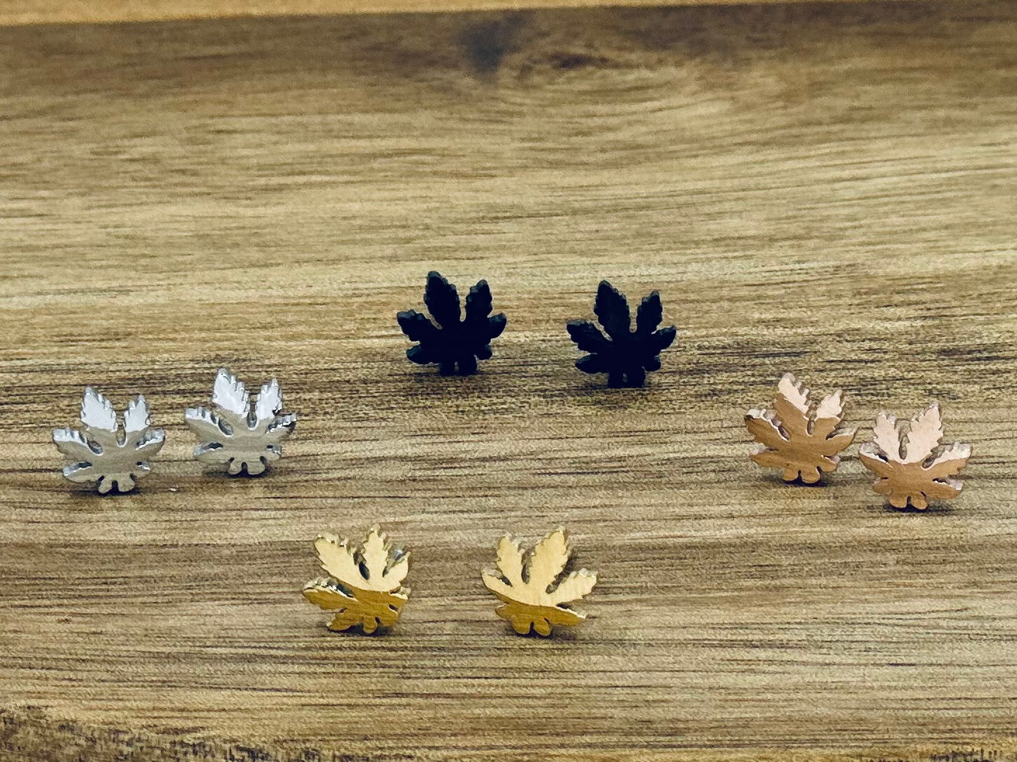 Dainty Leaf Studs