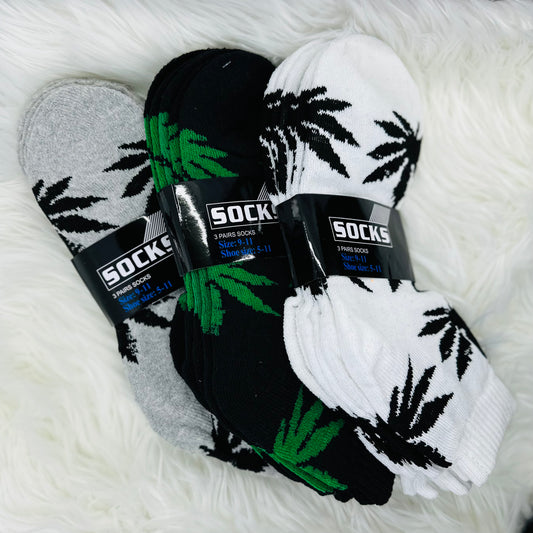 Leaf Printed Ankle Casual Socks